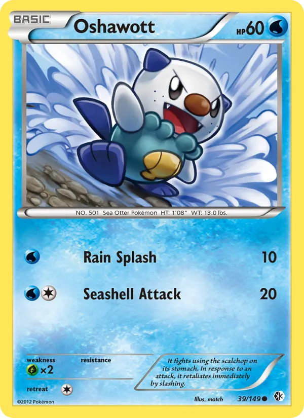 Oshawott #39 – Boundaries Crossed card