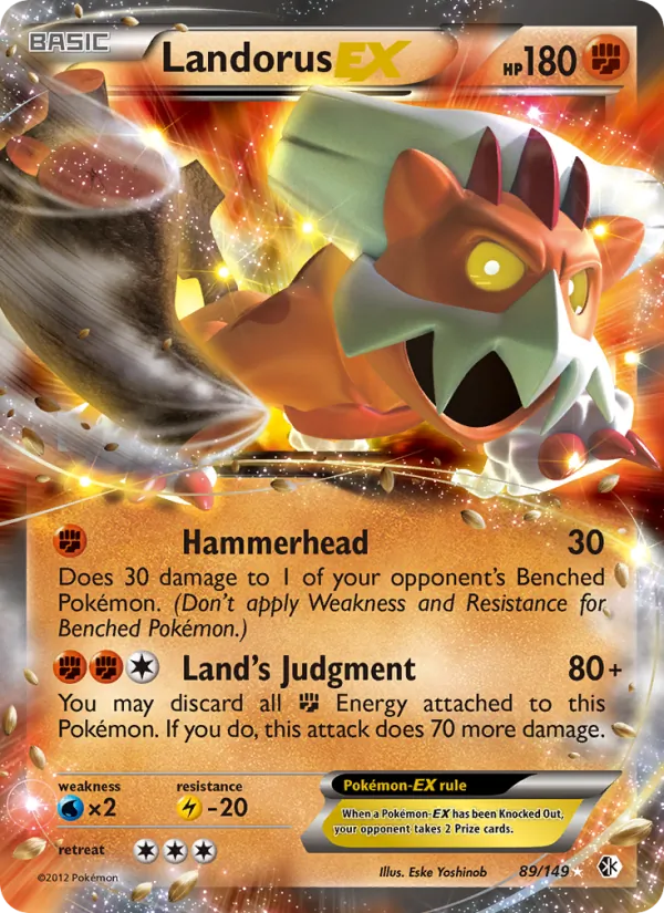 Landorus-EX #89 – Boundaries Crossed card
