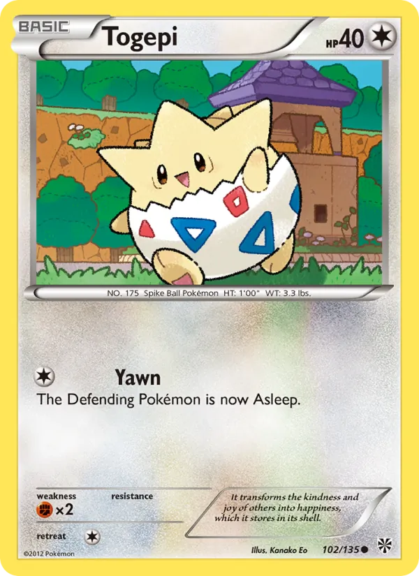 Togepi #102 – Plasma Storm card