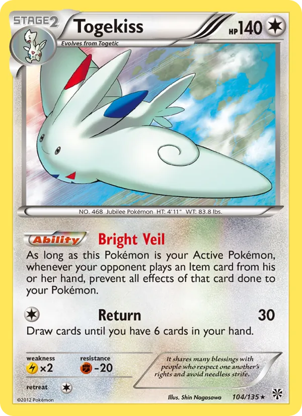 Togekiss #104 – Plasma Storm card