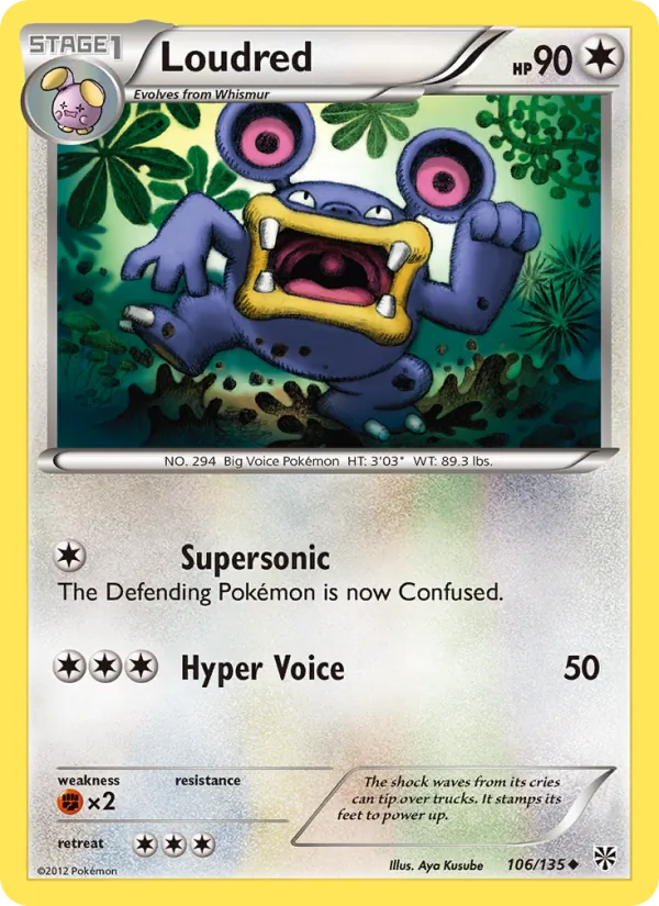 Loudred #106 – Plasma Storm card