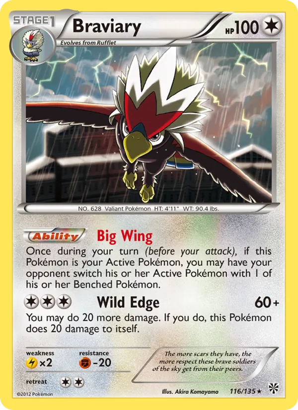 Braviary #116 – Plasma Storm card