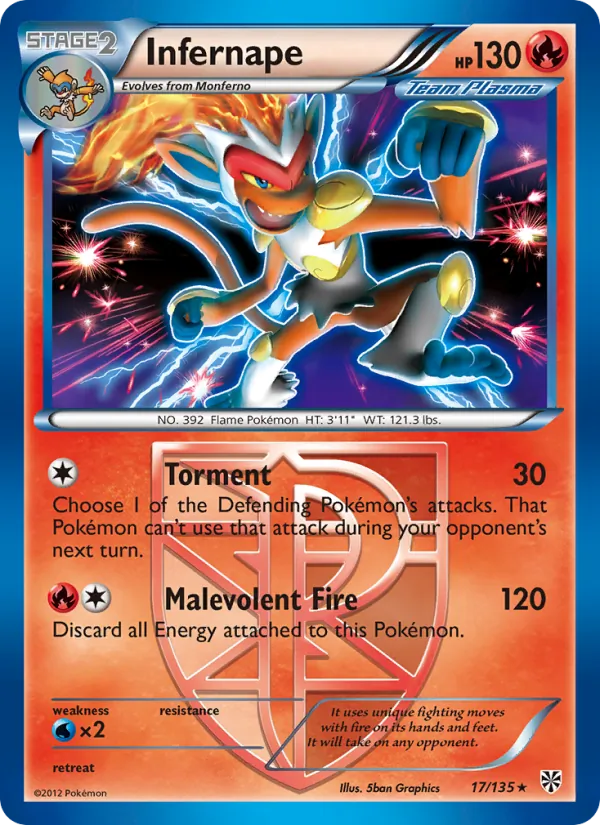Infernape #17 – Plasma Storm card