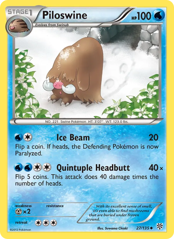 Piloswine #27 – Plasma Storm card