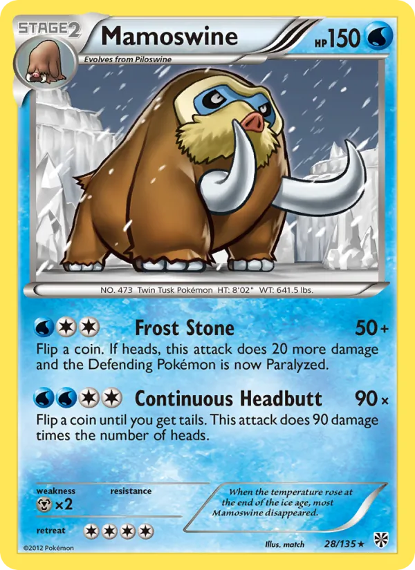 Mamoswine #28 – Plasma Storm card