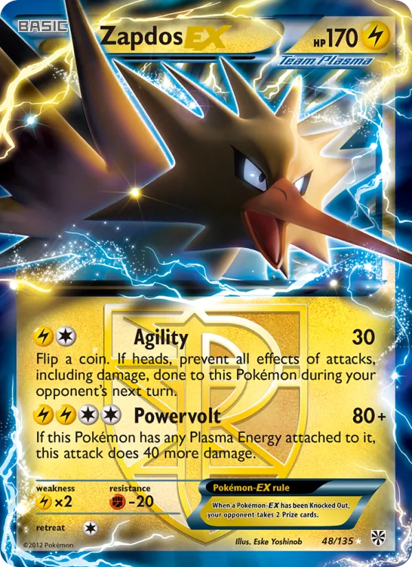 Zapdos-EX #48 – Plasma Storm card