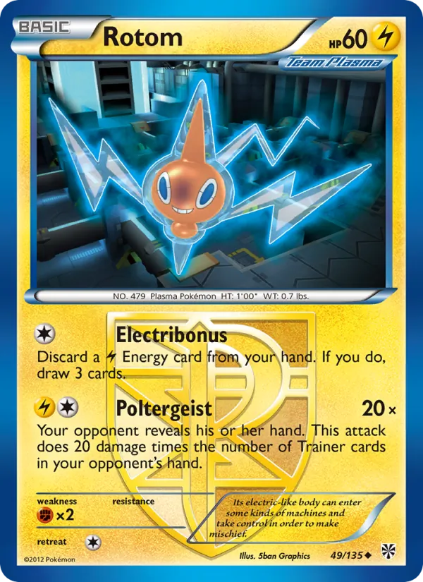 Rotom #49 – Plasma Storm card