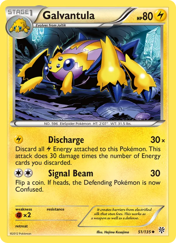 Galvantula #51 – Plasma Storm card