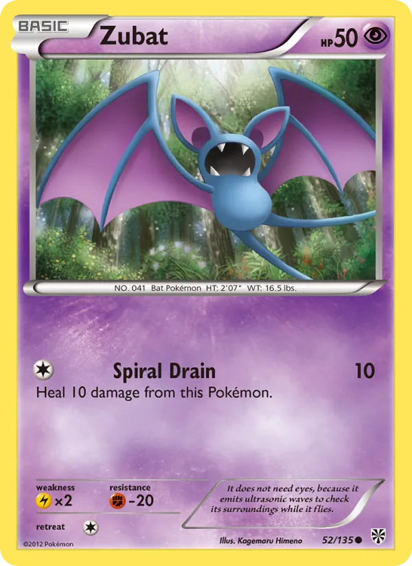 Zubat #52 – Plasma Storm card