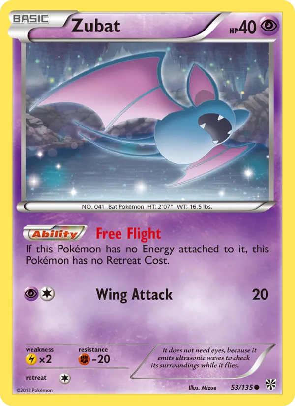 Zubat #53 – Plasma Storm card