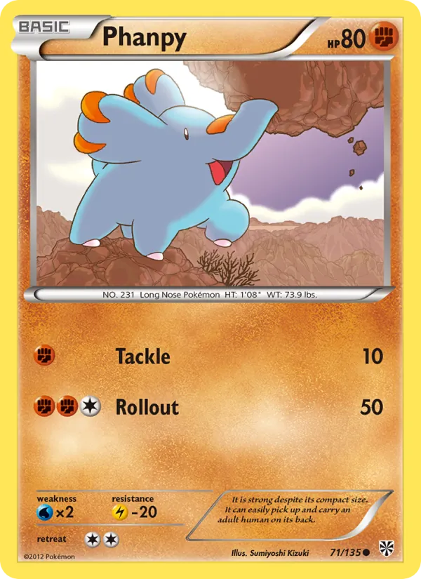 Phanpy #71 – Plasma Storm card