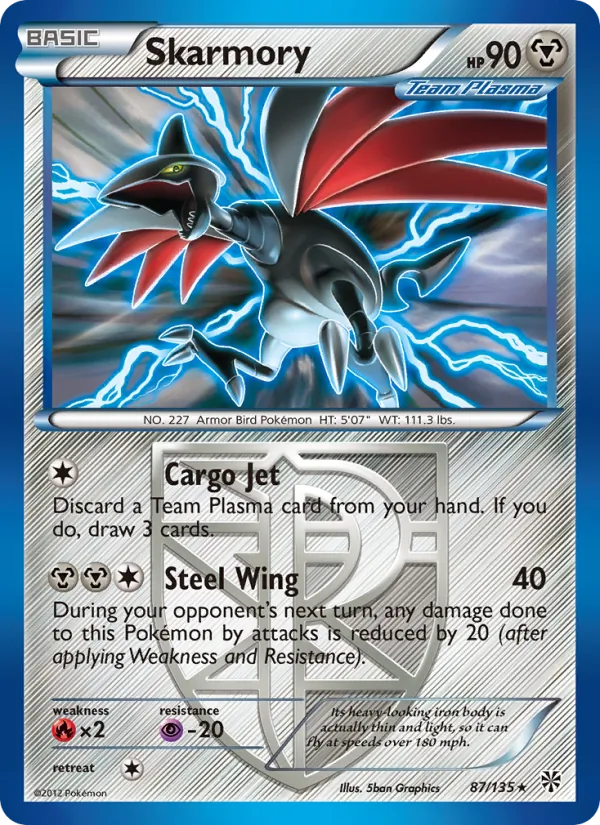 Skarmory #87 – Plasma Storm card