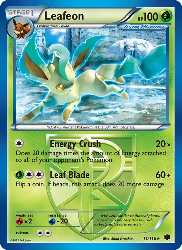Leafeon #11 – Plasma Freeze card