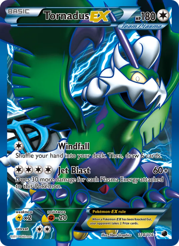 Tornadus-EX #114 – Plasma Freeze card
