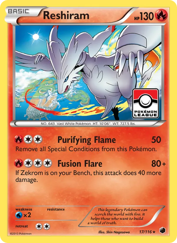 Reshiram #17 – Plasma Freeze card