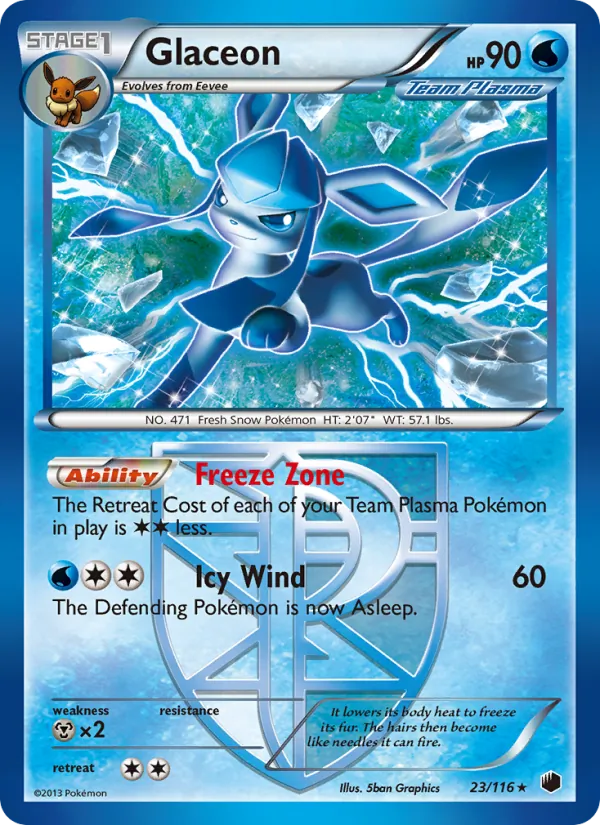 Glaceon #23 – Plasma Freeze card