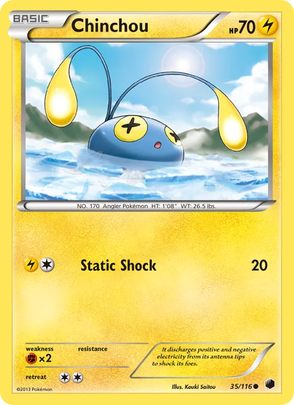 Chinchou #35 – Plasma Freeze card