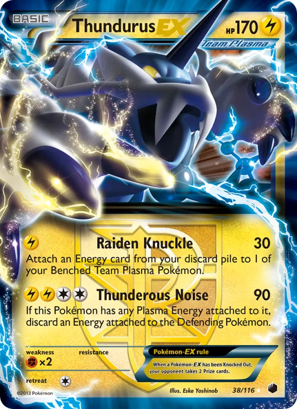 Thundurus-EX #38 – Plasma Freeze card