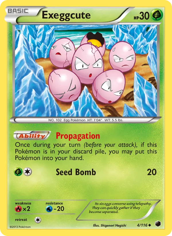 Exeggcute #4 – Plasma Freeze card