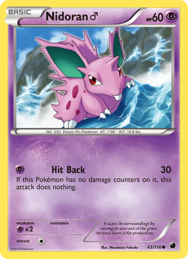 Nidoran♂ #43 – Plasma Freeze card