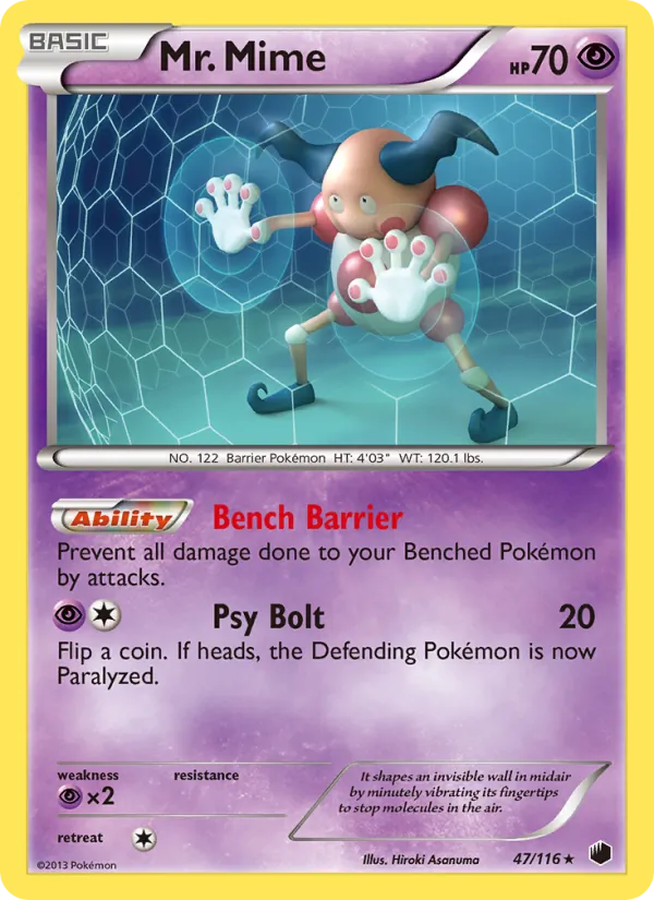 Mr. Mime #47 – Plasma Freeze card