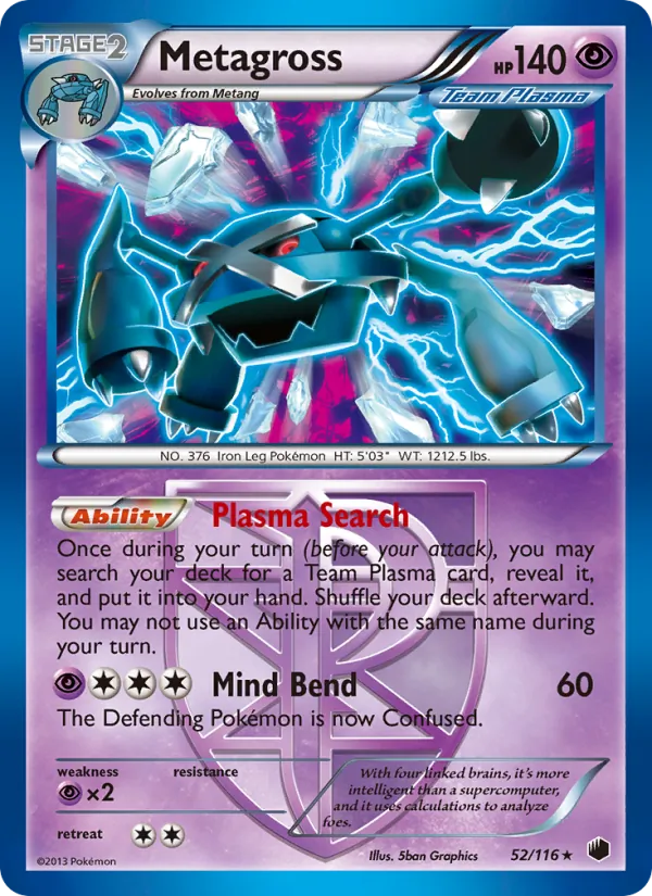 Metagross #52 – Plasma Freeze card