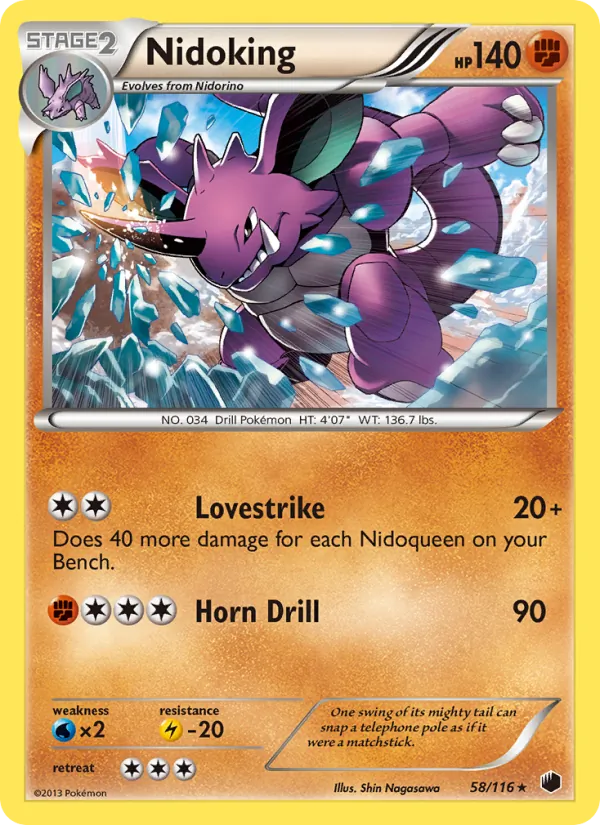 Nidoking #58 – Plasma Freeze card