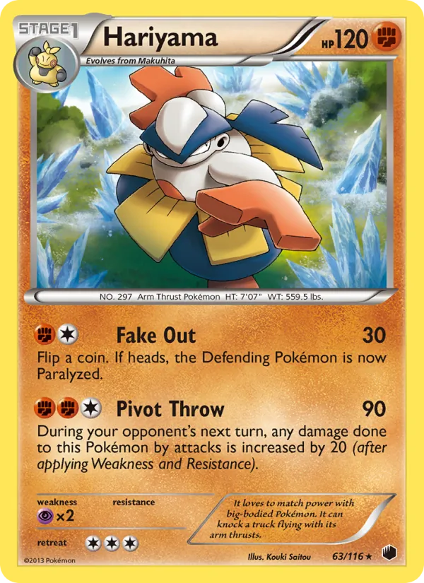 Hariyama #63 – Plasma Freeze card