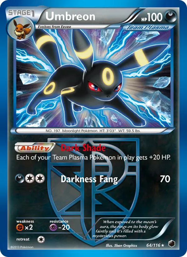 Umbreon #64 – Plasma Freeze card