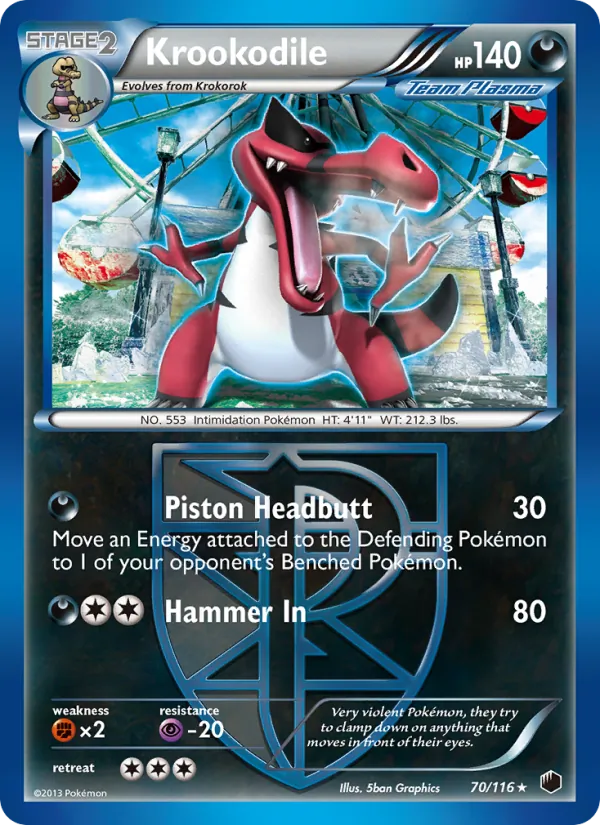 Krookodile #70 – Plasma Freeze card