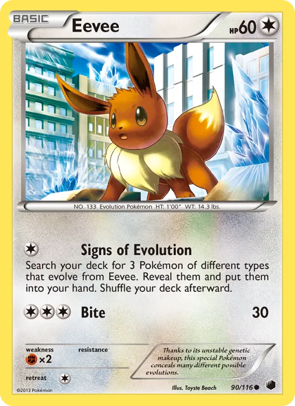 Eevee #90 – Plasma Freeze card