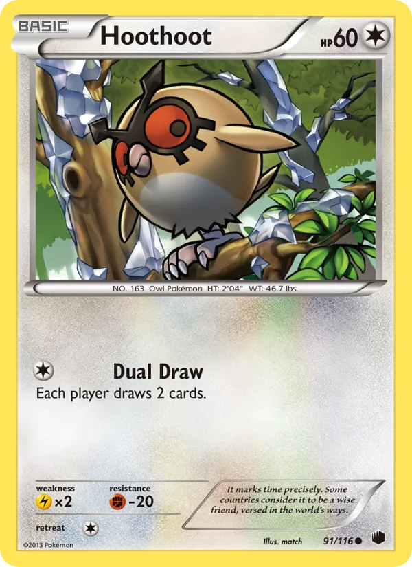 Hoothoot #91 – Plasma Freeze card