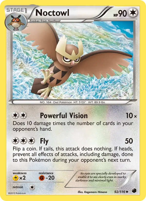 Noctowl #92 – Plasma Freeze card