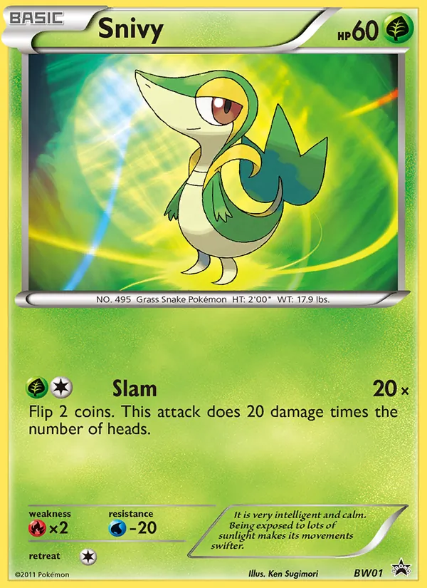 Snivy #BW01 – BW Black Star Promos card