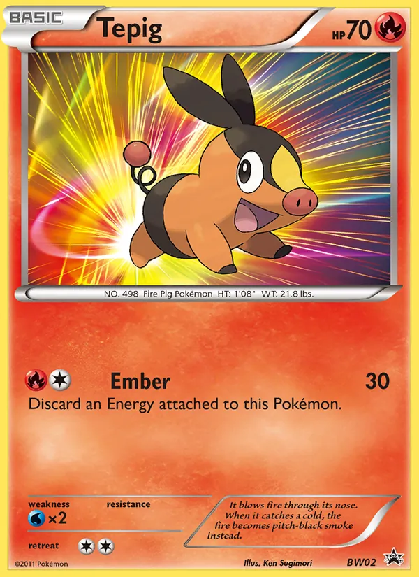 Tepig #BW02 – BW Black Star Promos card