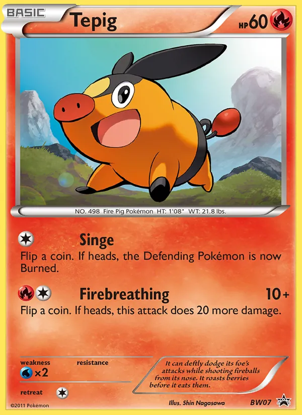 Tepig #BW07 – BW Black Star Promos card