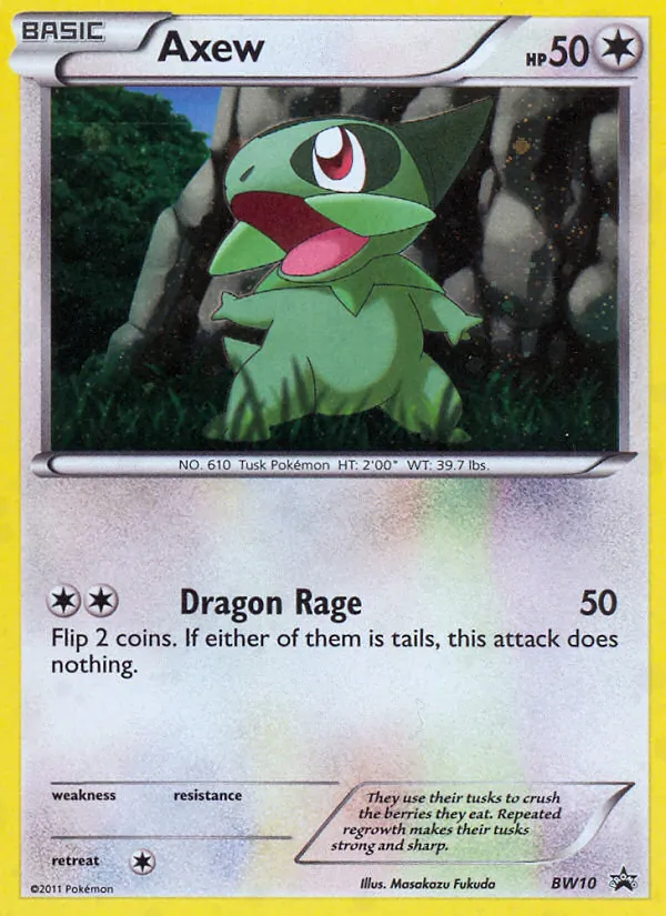 Axew #BW10 – BW Black Star Promos card
