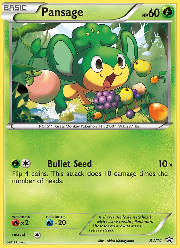 Pansage #BW14 – BW Black Star Promos card