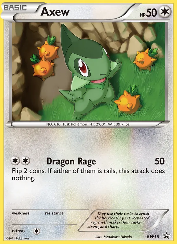 Axew #BW16 – BW Black Star Promos card