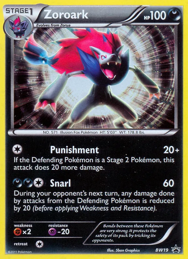 Zoroark #BW19 – BW Black Star Promos card