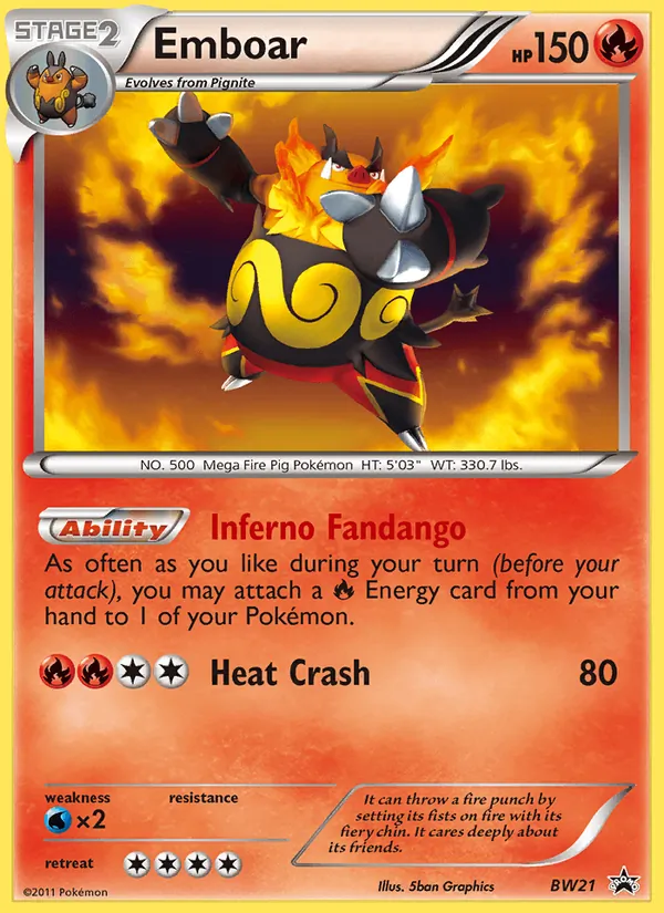 Emboar #BW21 – BW Black Star Promos card