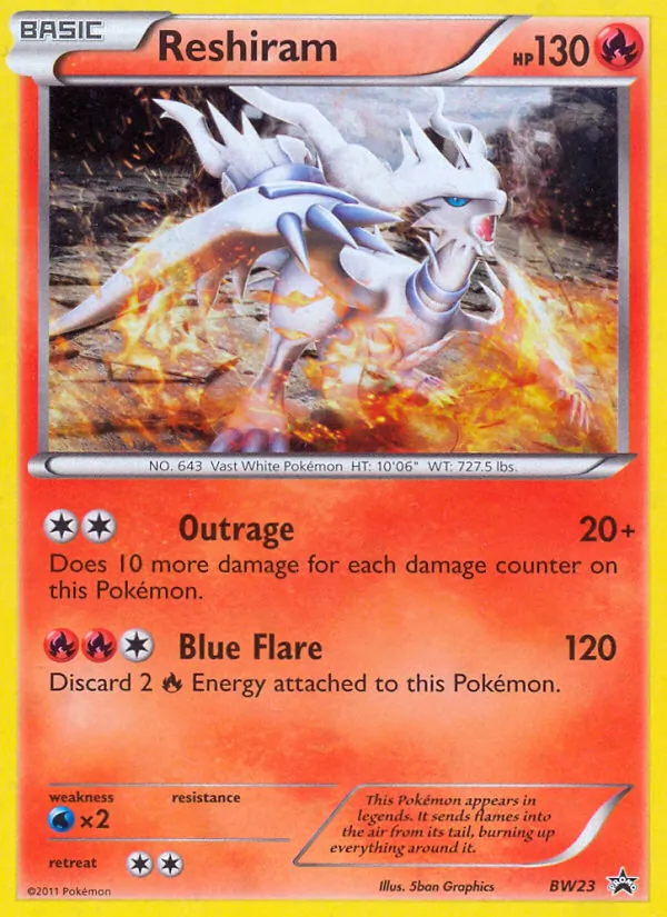 Reshiram #BW23 – BW Black Star Promos card