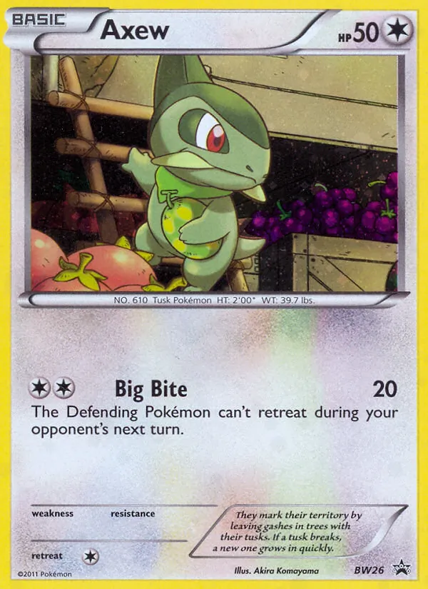 Axew #BW26 – BW Black Star Promos card