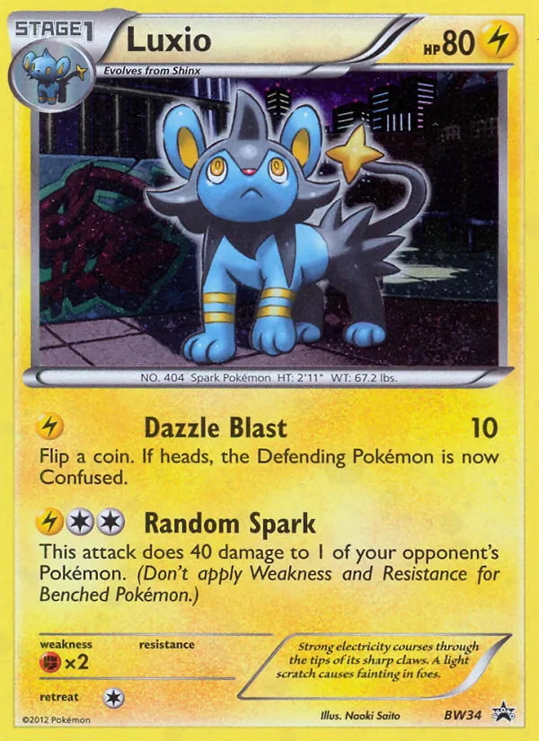Luxio #BW34 – BW Black Star Promos card