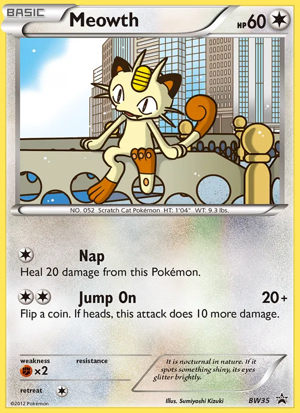 Meowth #BW35 – BW Black Star Promos card