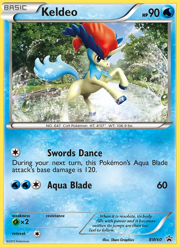 Keldeo #BW60 – BW Black Star Promos card