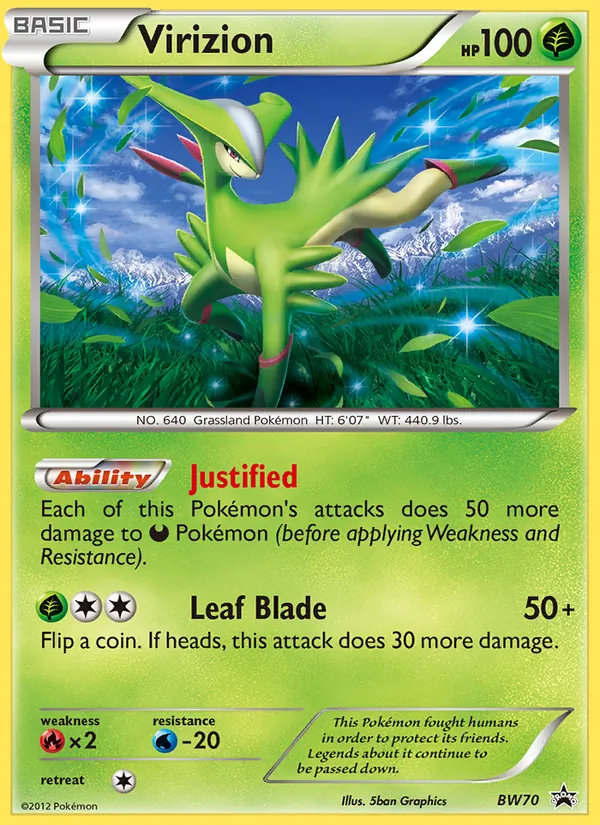 Virizion #BW70 – BW Black Star Promos card