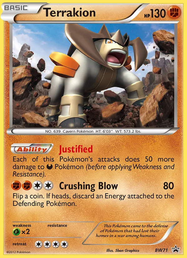 Terrakion #BW71 – BW Black Star Promos card