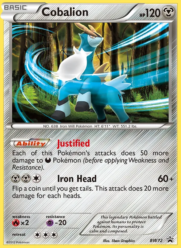 Cobalion #BW72 – BW Black Star Promos card