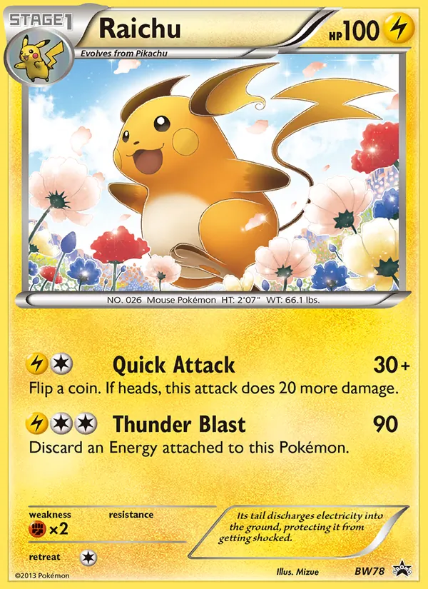 Raichu #BW78 – BW Black Star Promos card